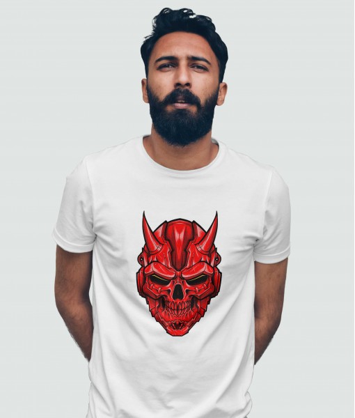 Мъжка тениска с щампа Готика Japanese skull - TShirtArtShop.com